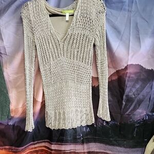 Sigrid Olsen V-Neck Sweater - Light Beige
